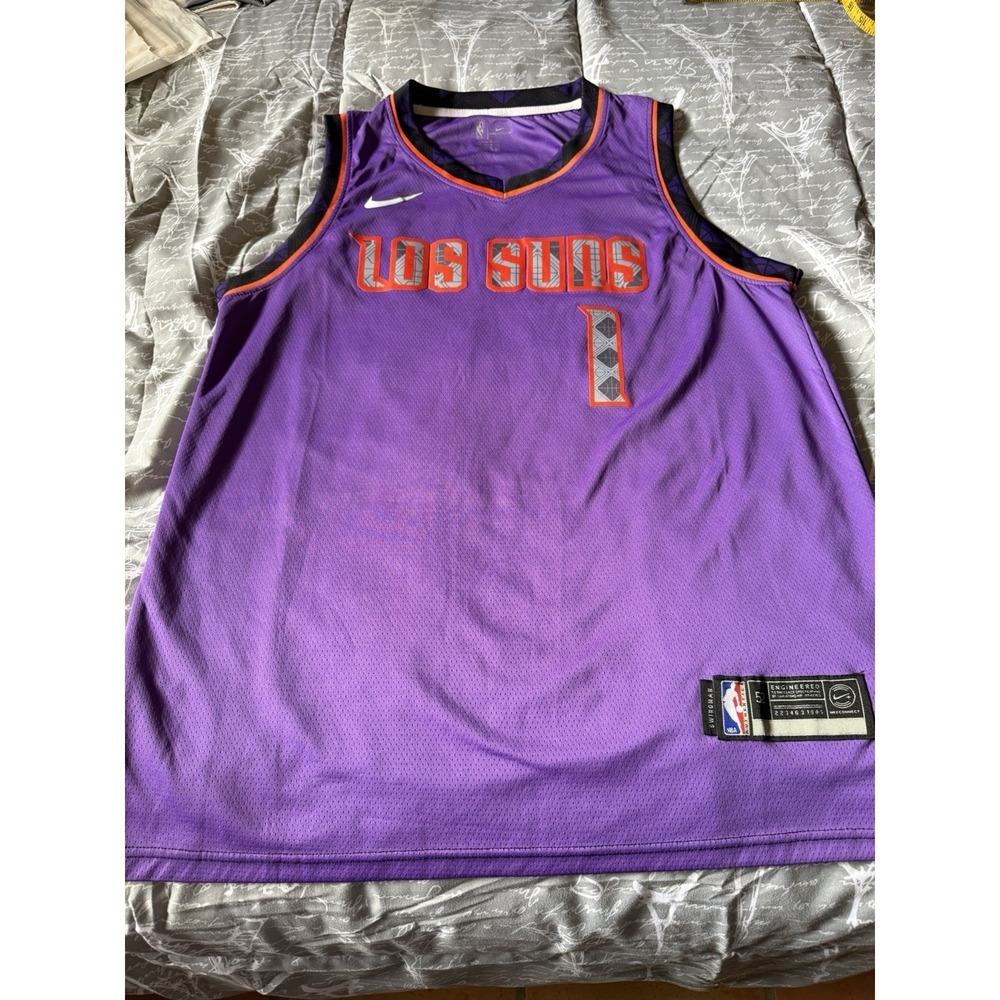 Devin Booker #1 Phoenix Suns Los Suns Nike Swingman Jersey 52 XL City 2018-19
